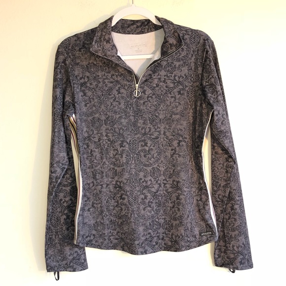 Athleta Tops - Athleta | 1/4 zip | athletic | print | stripe | M